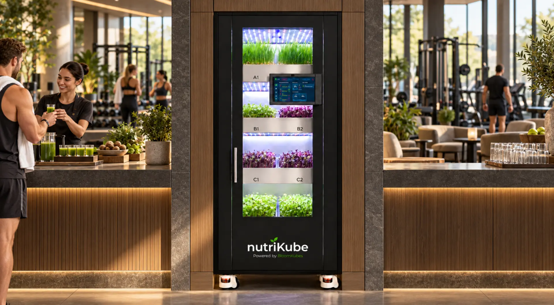 Gyms & Wellness Clubs environment suited to a nutriKube installation