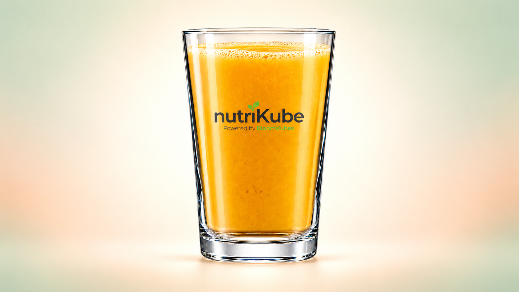 Finished Morning Reset smoothie in the nutriKube glass