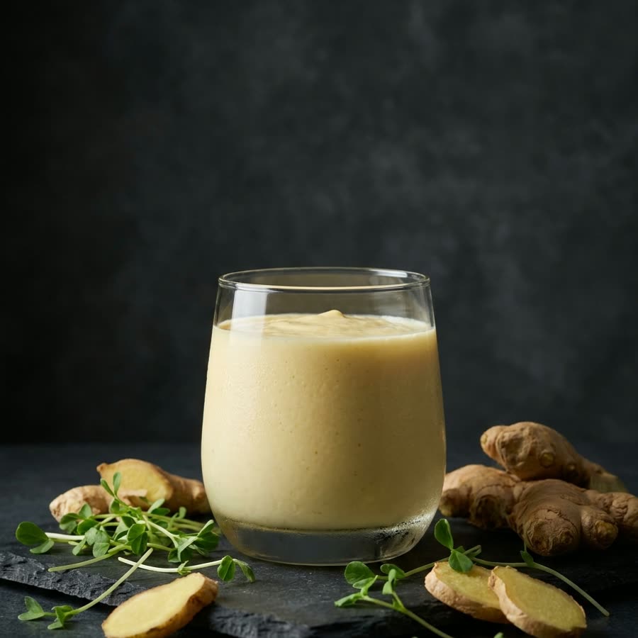 Ginger & Fenugreek Elixir — probiotic beverages made with freshly harvested micro herbs